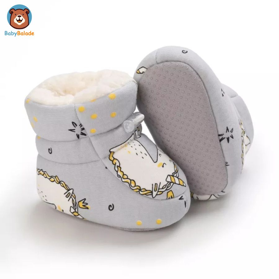 Bottines Fourrées Bébé - Licorne