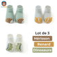 Chaussette Antidérapante bébé - lot de 3 modèles différents hérisson renard et dinosaure