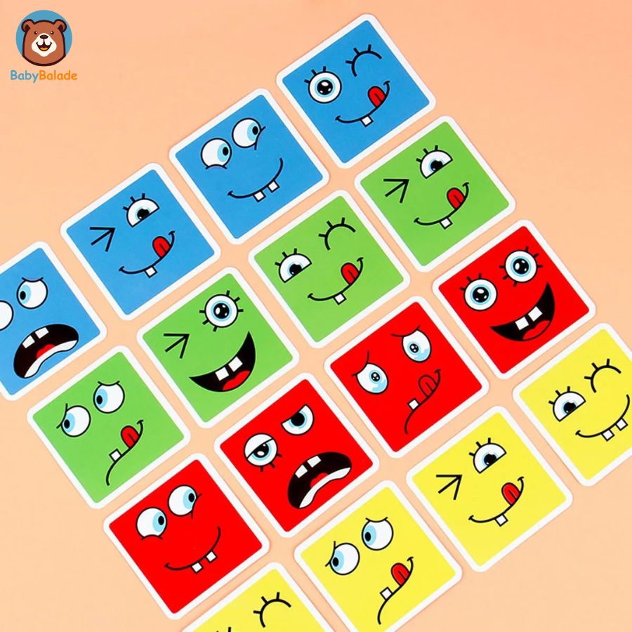 Jeu de Rapidité et de Réflexion 64 cartes smiley