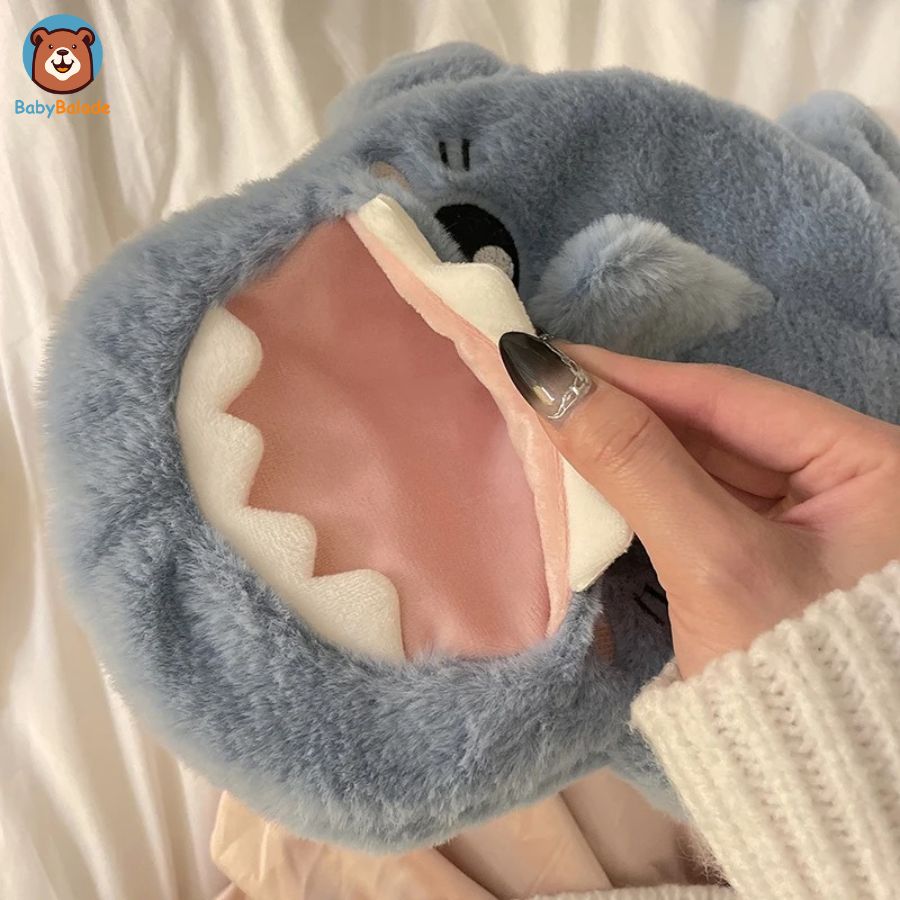 peluche bouillotte - entrée pour mettre la main au chaud