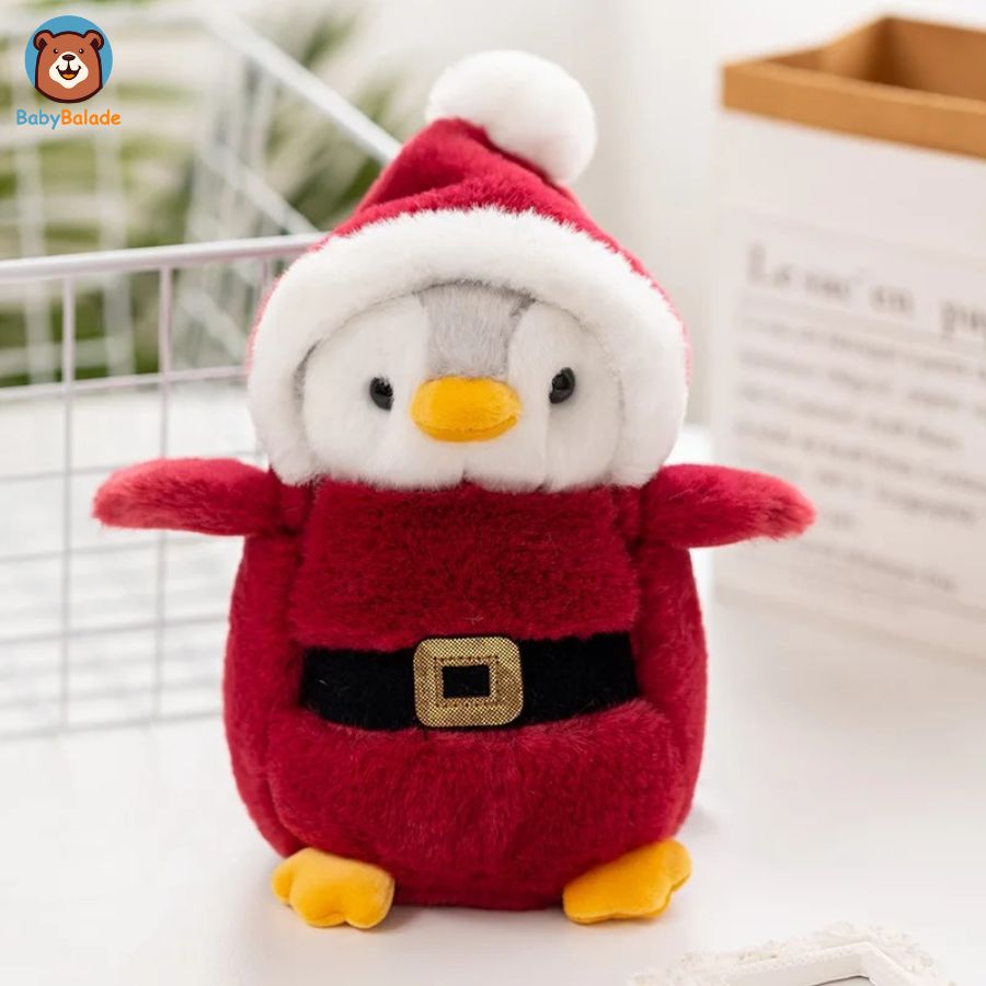 Peluche Pingouin - rouge noel