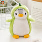 Peluche Pingouin - vert dinosaure