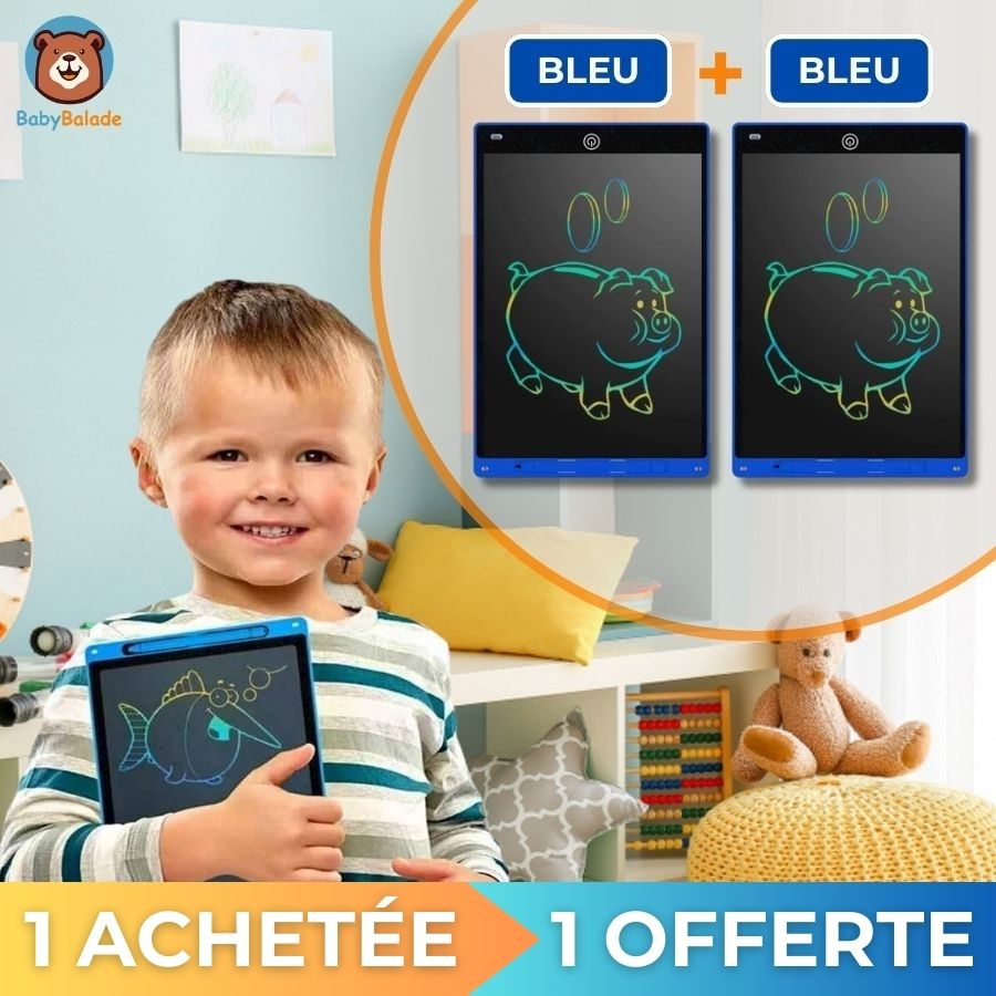 Tablette d'écriture et de dessin LCD - Une Achetée Une Offerte - Bleu Bleu