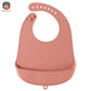 bavoir silicone - bavoir bébé de couleur pêche