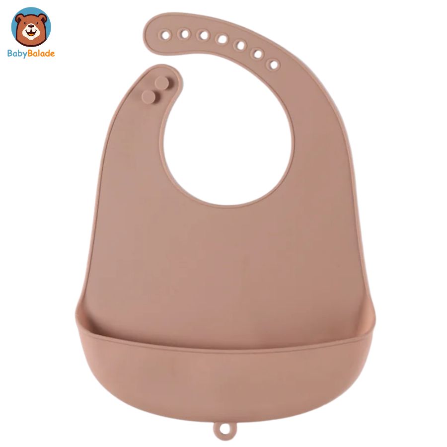 bavoir silicone bavoir bébé de couleur marron