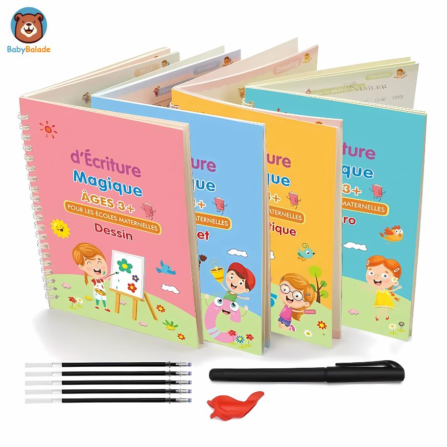 Cahier d'écriture magique | EDUCABOOK™ - PACK de 4