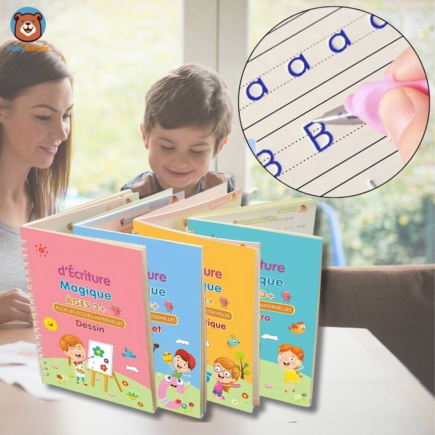 Cahier d'écriture magique | EDUCABOOK™ - PACK de 4