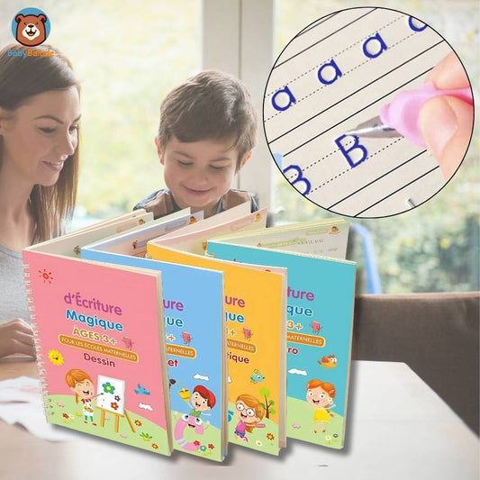 Cahier d'écriture magique | EDUCABOOK™ - PACK de 4