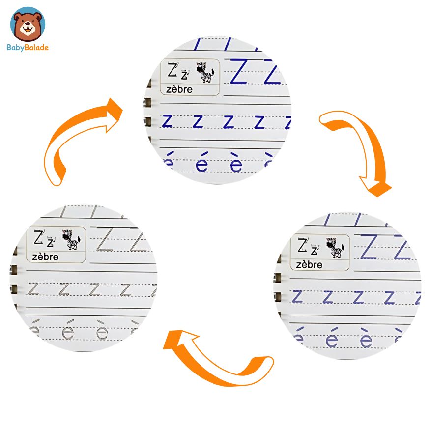 Cahier d'écriture magique | EDUCABOOK™ - PACK de 4