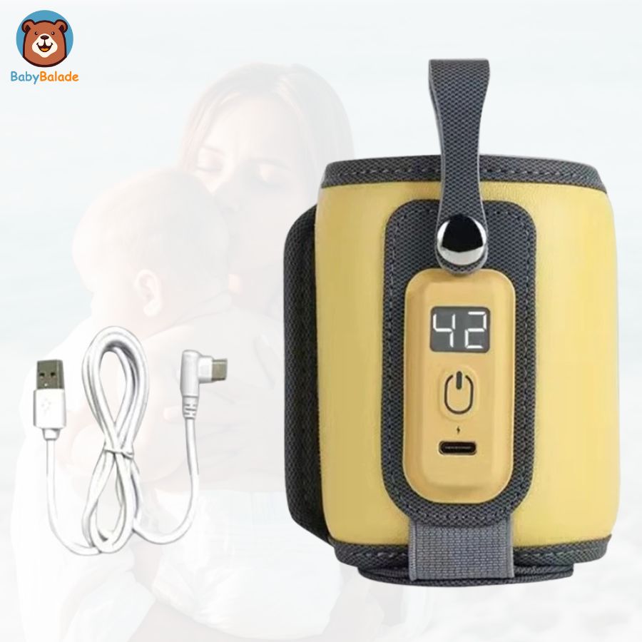 chauffe biberon nomade de couleur jaune