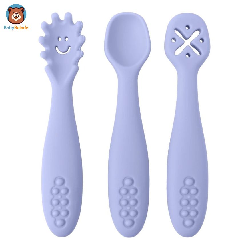 Cuillère Bébé Apprentissage | WEESPOON™ (Lot de 3)