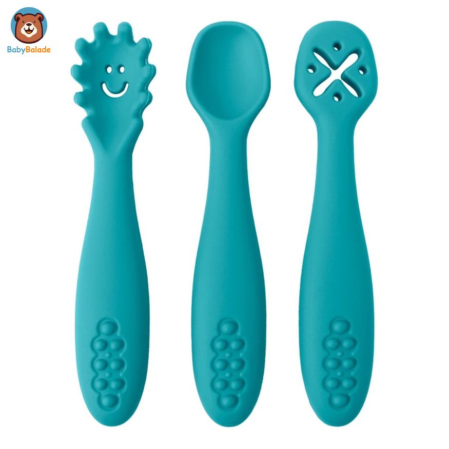 Cuillère Bébé Apprentissage | WEESPOON™ (Lot de 3)
