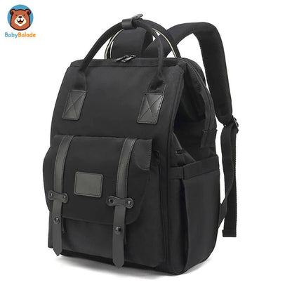 sac à dos à langer de couleur noir