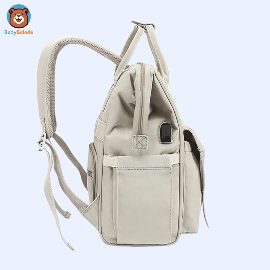 sac à dos à langer vu de profil