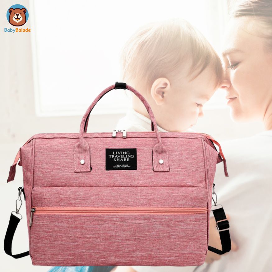 Sac à langer rose - bébé et maman