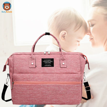 Sac à langer rose - bébé et maman