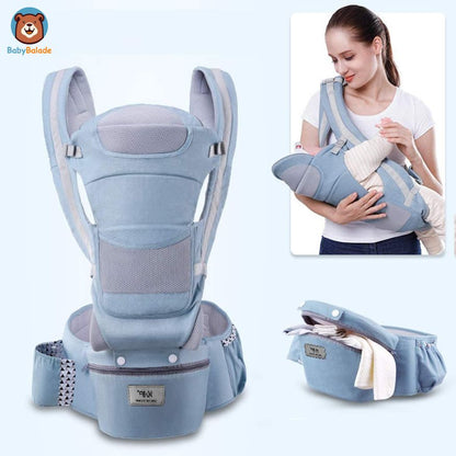 porte bébé ergonomique - bleu ciel